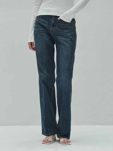 Basic Line Denim Pants - Dark Blue - DIAGONAL - Modalova