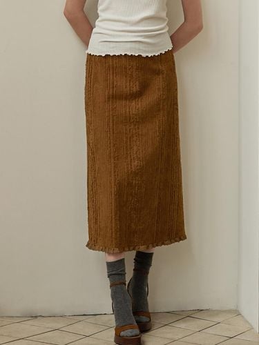 Fringe lace frill skirt - Brown - BEMUSE MANSION - Modalova