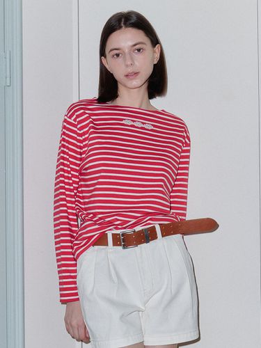 D.D.D STRIPE T-SHIRT red - DAISY SYNDROME - Modalova