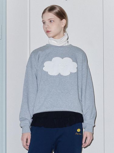 FLORAL SWEATSHIRT melange gray - DAISY SYNDROME - Modalova