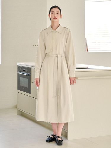 Classic Curl Trench Long Dress - MICANE - Modalova