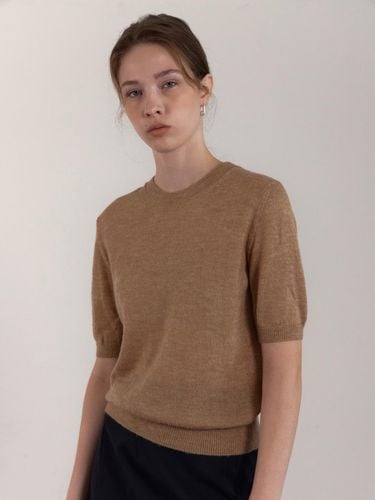 MOHAIR SHORT KNIT TOP_BEIGE - MIMEME - Modalova