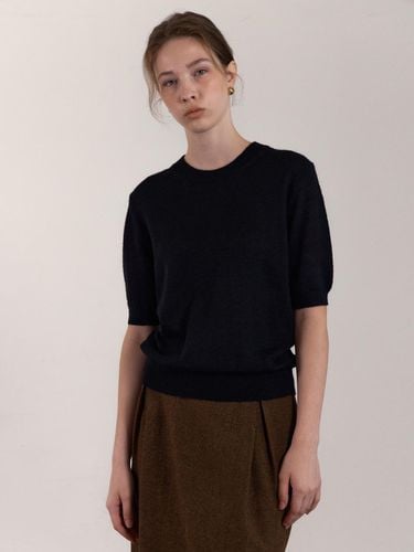 MOHAIR SHORT KNIT TOP_BLACK - MIMEME - Modalova