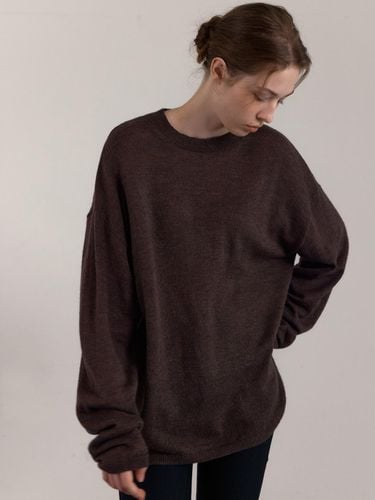 MOHAIR OVERSIZED KNIT TOP_BROWN - MIMEME - Modalova