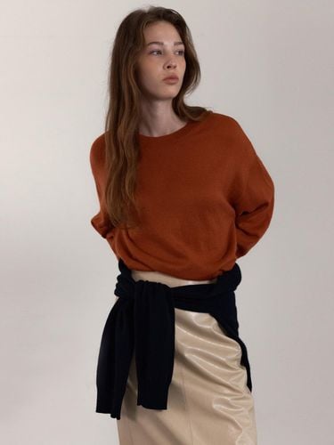 MOHAIR OVERSIZED KNIT TOP_ORANGE BROWN - MIMEME - Modalova