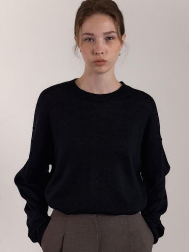 MOHAIR OVERSIZED KNIT TOP_BLACK - MIMEME - Modalova