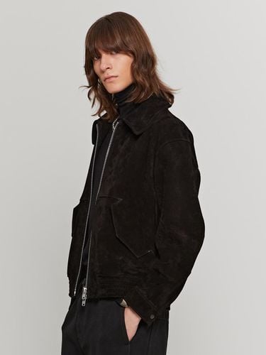 Torino Suede Leather Jacket (Black) - ANDROS - Modalova