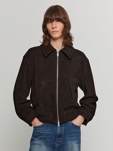 Torino Suede Leather Jacket (Deep Brown) - ANDROS - Modalova