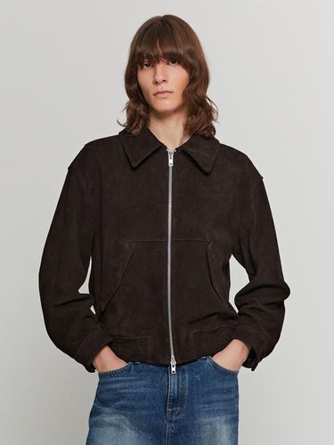 Torino Suede Lether Jacket (Deep Brown) - ANDROS - Modalova