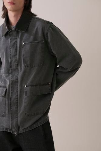 Madison Leather Collar Washed French Work Jacket [] - WEST GRAND BOULEVARD - Modalova