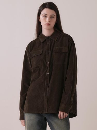 Corduroy Work Shirt [KHAKI] - WEST GRAND BOULEVARD - Modalova