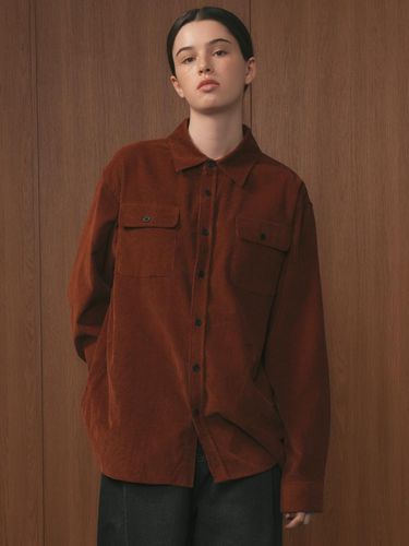 Corduroy Work Shirt [COGNAC] - WEST GRAND BOULEVARD - Modalova