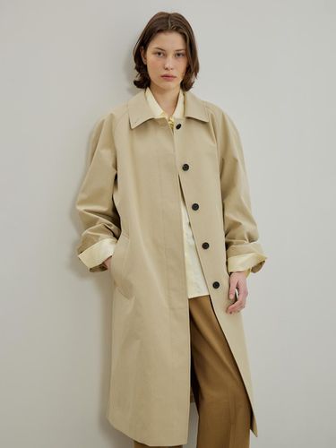 Cotton Blended Car Coat, Beige - MAISONMARAIS - Modalova