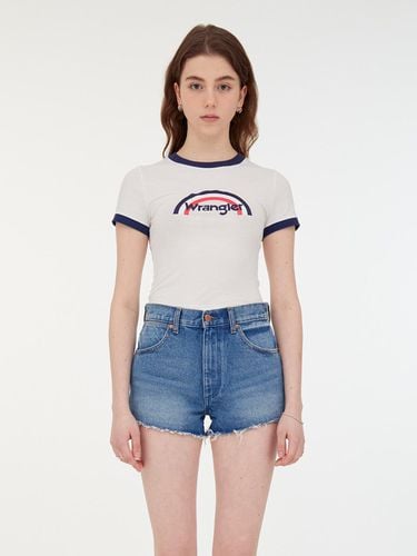 Cropped Slim Rainbow Ringer Short-Sleeved T-Shirt - Wrangler - Modalova