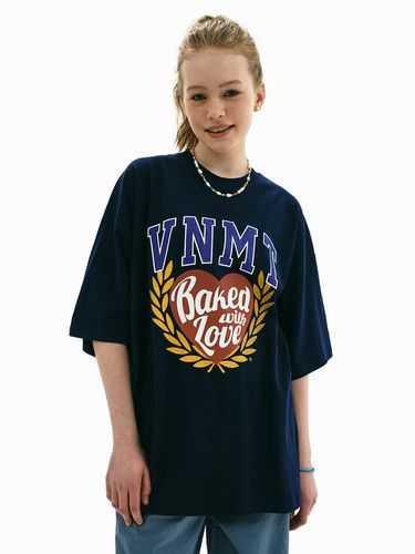 VNMT hearts oversize t-shirt_navy - VANISHMENT - Modalova