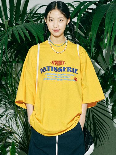 Patisserie oversize t-shirt_yellow - VANISHMENT - Modalova