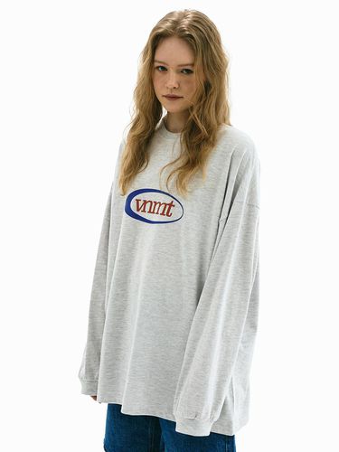 Sport logo supersize long sleeve tshirt_light gray - VANISHMENT - Modalova