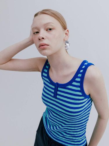 COLORATION STRIPE SLEEVELESS TOP / - mais - Modalova