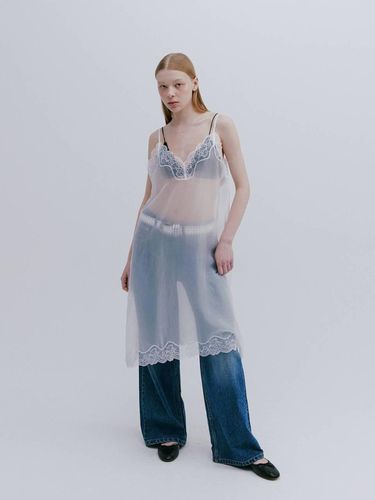 SEE-THROUGH SLIP DRESS / WHITE - mais - Modalova