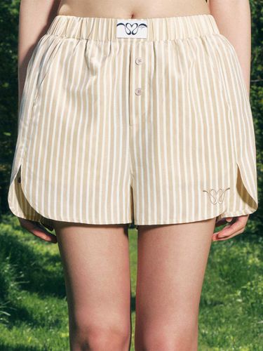 Stripe Easy Shorts Beige - ILLIGO - Modalova