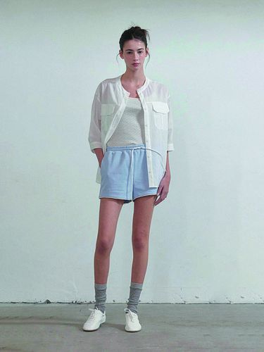 Lace string shorts - Pale Blue - toamott - Modalova