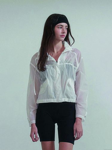 See-through wind jumper - White - toamott - Modalova