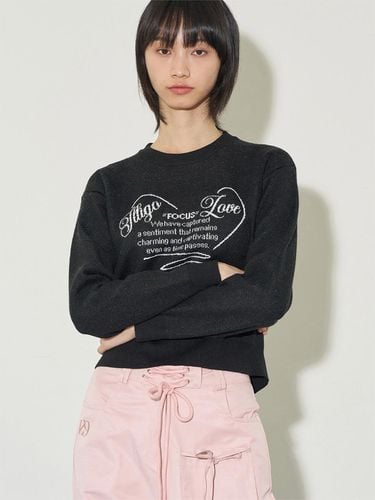 Heart lettering knit black - ILLIGO - Modalova