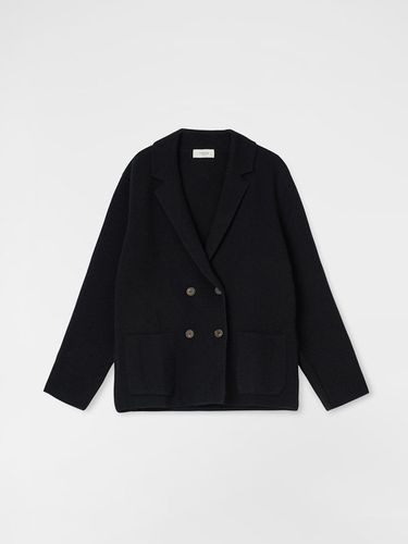 Soft wool double knit jacket black - JRIUM - Modalova