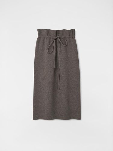 Wool high rise pencil skirt brown - JRIUM - Modalova