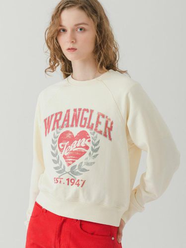 W) Bay Heart Sweatshirt Cream - Wrangler - Modalova