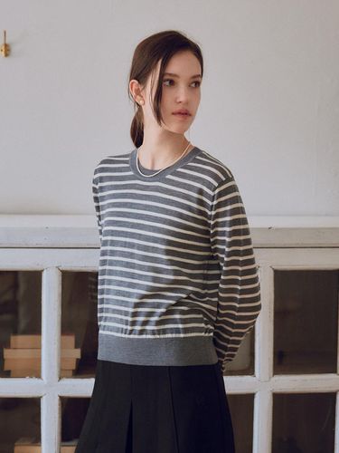 IT_Striped basic simple knit top_3color - itte - Modalova