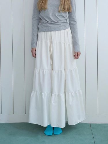 Check mix cancan skirt_white - VANISHMENT - Modalova