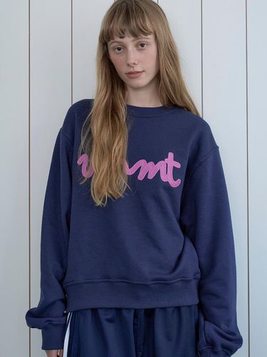 VNMT handle stich sweatshirt_navy - VANISHMENT - Modalova