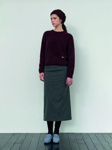 Mute Stripe skirt - Gray - toamott - Modalova