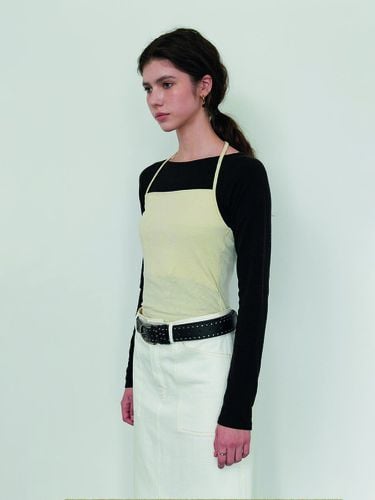 SET]Halter layered SET - Black Yellow - toamott - Modalova