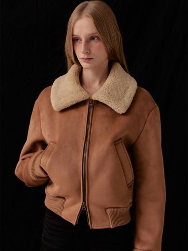 Cropped Suede Searing Jacket - 2COLOR - LESEIZIEME - Modalova