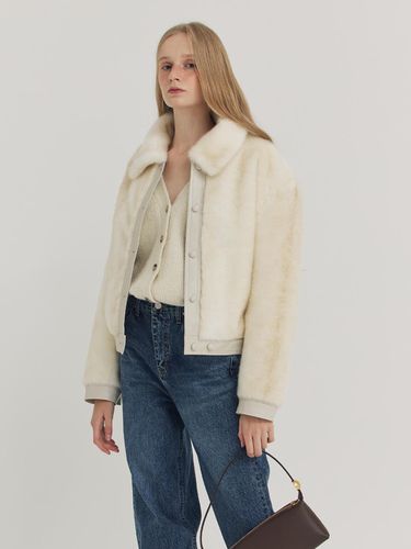 Leatherline Fur Jacket - beige - LESEIZIEME - Modalova