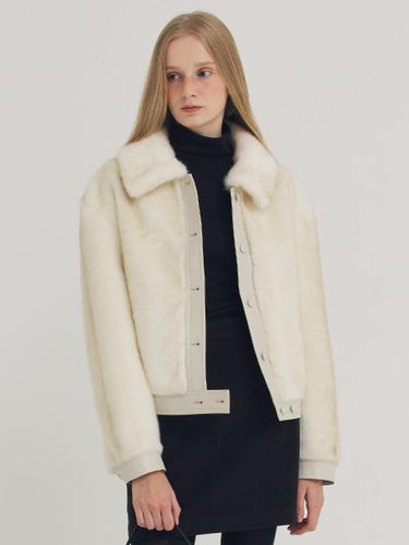 Leatherline Fur Jacket - 2COLOR - LESEIZIEME - Modalova