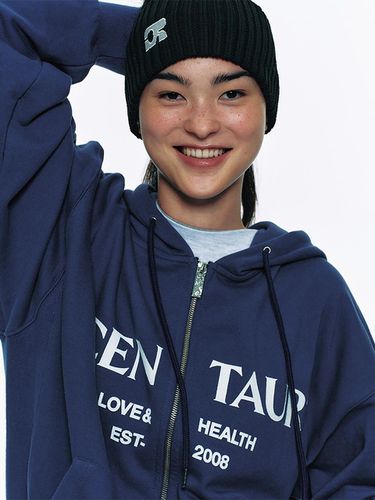 CENTAUR OVER FIT HOOD ZIP-UP_NAVY - CENTAUR.KR - Modalova