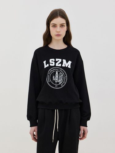 Logo Crew Neck Sweat Shirt - Black - LESEIZIEME - Modalova