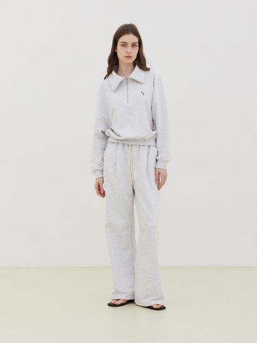 Logo Wide Sweatpants - Melange - LESEIZIEME - Modalova