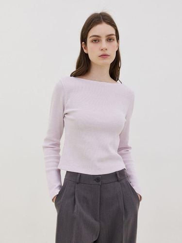 Waffle Cropped Long Sleeve T-Shirt - LESEIZIEME - Modalova