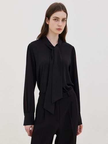 Two Way Tie Blouse - Black - LESEIZIEME - Modalova