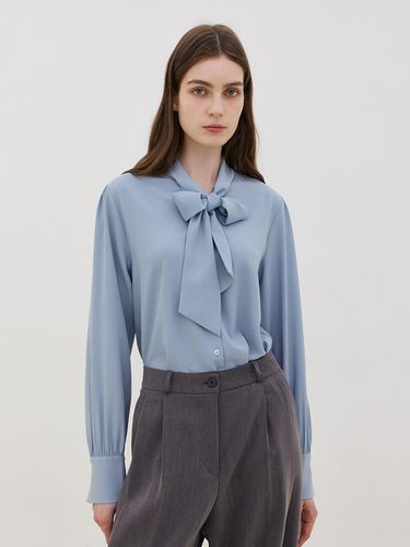 Two-Way Tie Blouse - Sky Blue - LESEIZIEME - Modalova