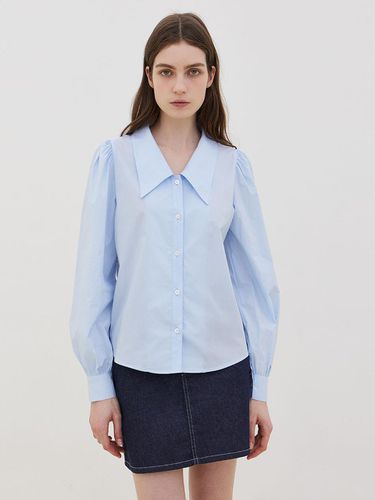 Big Collar Puff Blouse - Sky Blue - LESEIZIEME - Modalova