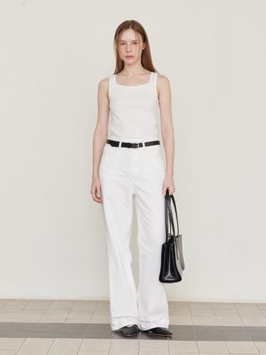 Semi-wide denim pants - white - LESEIZIEME - Modalova