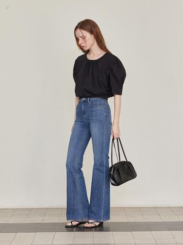 Spandex bootcut denim pants - LESEIZIEME - Modalova