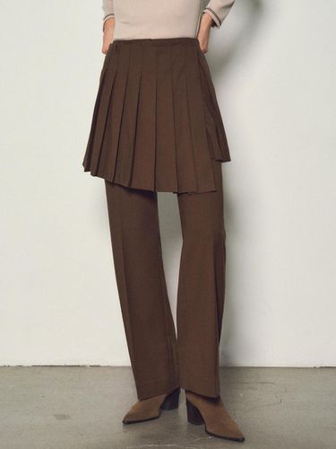 Wool Blend Layered Pleats Wrap Skirt_CTS610() - CITTA - Modalova