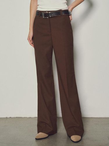 Wool Blend No Tuck Boots Cut Slacks_CTB528() - CITTA - Modalova