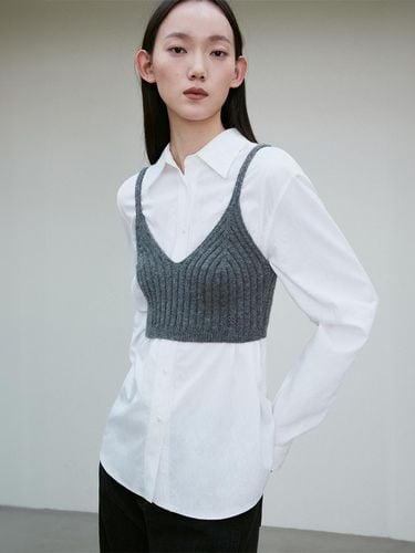 RIBBED-KNIT BUSTIER - RE RHEE - Modalova